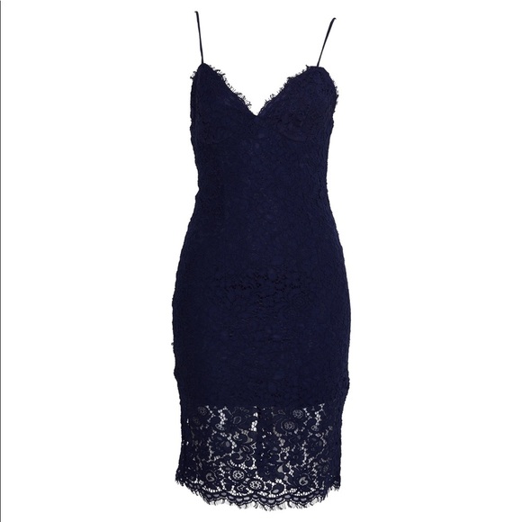 EUC Bardot Navy Sienna Lace Cocktail Dress